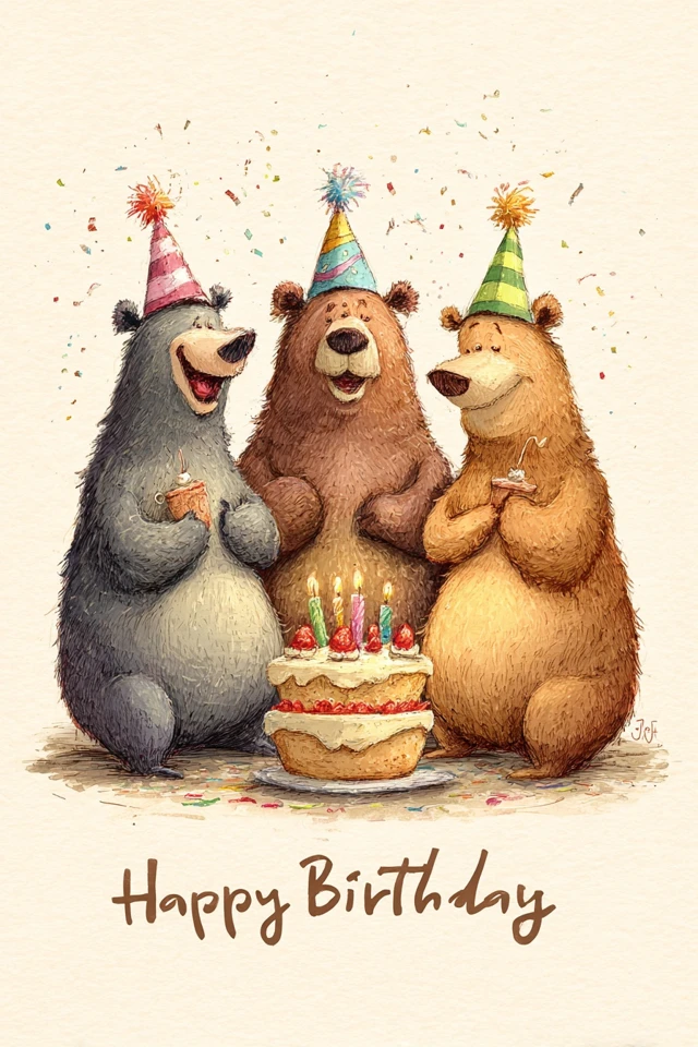 Happy Birthday Bears Celebration