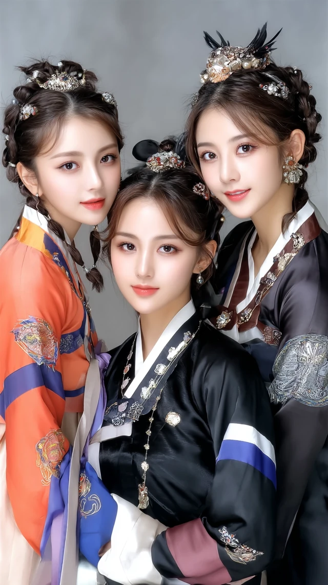 Chinese Dynasty Portraits of Daqiao and Xiaoqiao