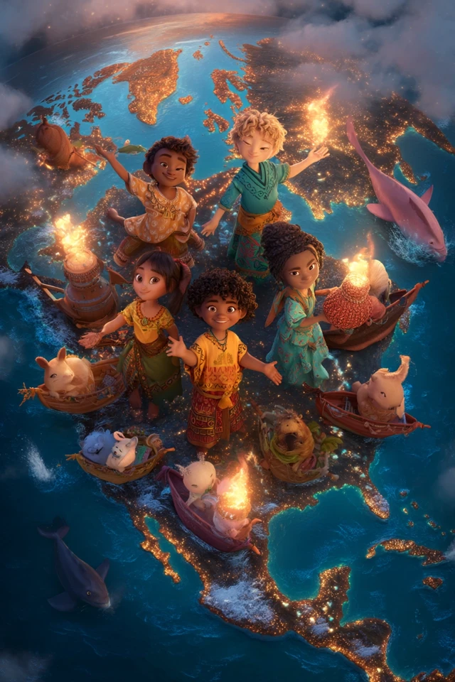 Children of the World United Illustration