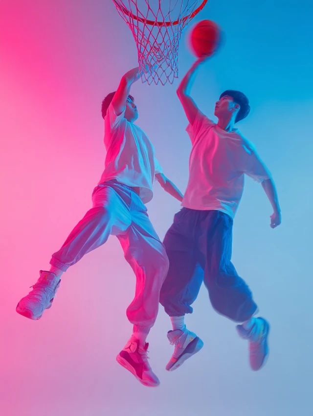 Basketball Players Sportswear Ad Lifestyle Campaign