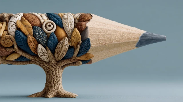 Pencil Tree Illustration Art Music Invention