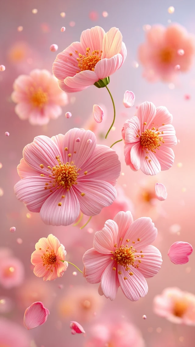 Pink Flower Animation for Social Media