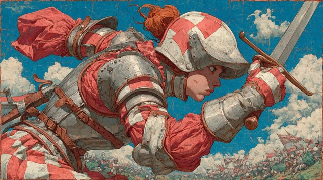 Female Landsknecht Warrior in Battle