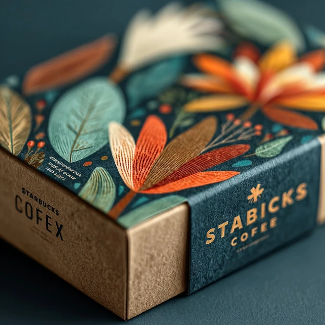 Starbucks Coffee Gift Box Packaging Design Minimalist Style