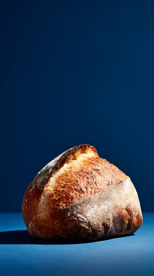 Sourdough Bread Photography Minimalist Studio Shot