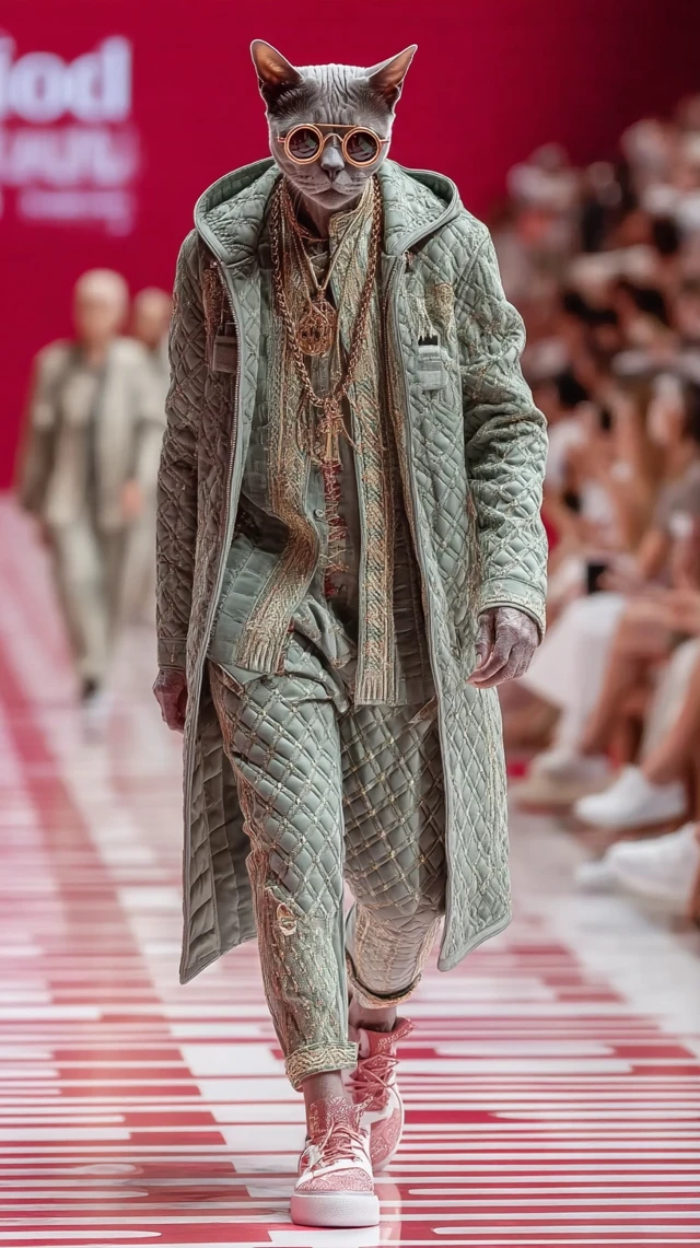 Fashion Cat Runway: Anthropomorphic Style