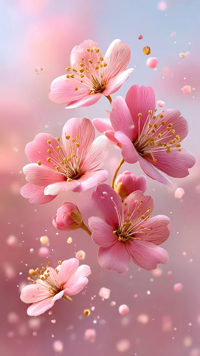 Pink Flower Animation for Social Media