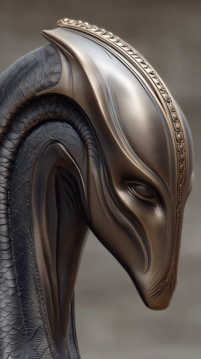 Alien Material on Dark Background