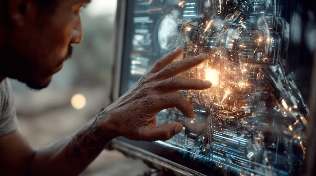 Futuristic Touch Screen Display Cinematic