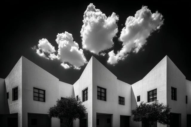 Minimalist Architecture in Black and White
