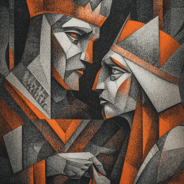 King and Queen Geometric Art