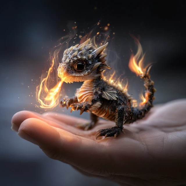 Cute Fire Breathing Dragon Miniature