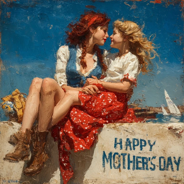 Happy Mothers Day Patriotic Painting
