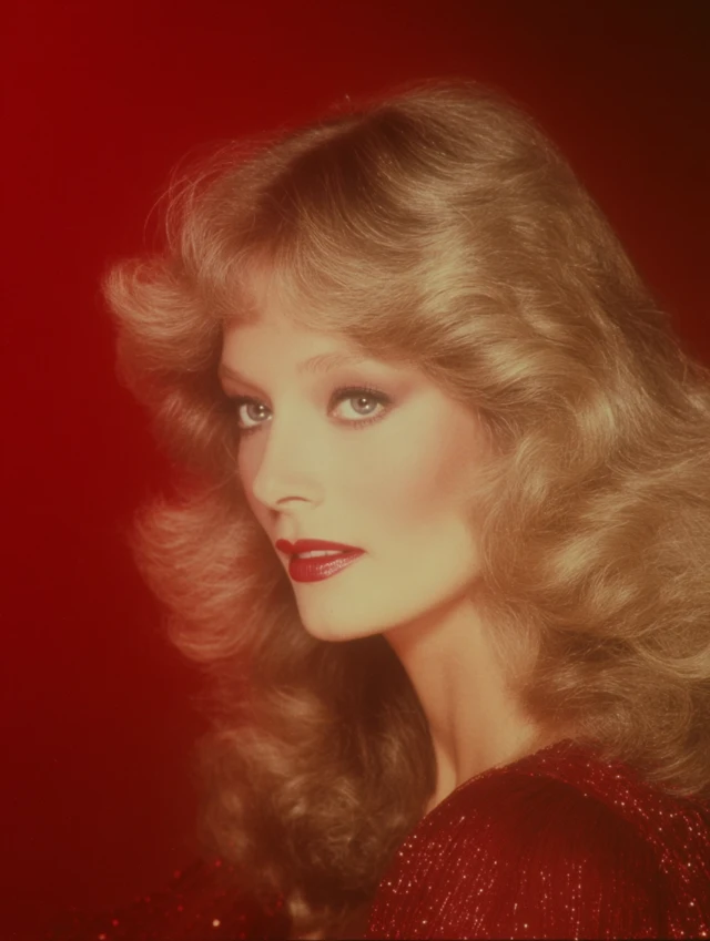 Farrah Fawcett Red Lips Classic Photography