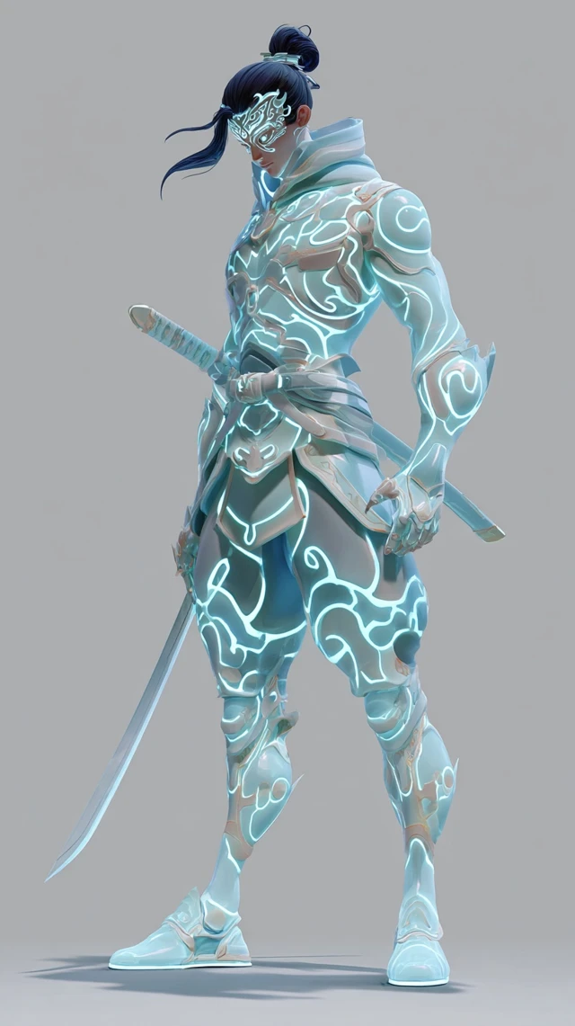 Erlang Shen 3D Illustration War God Cool Pose