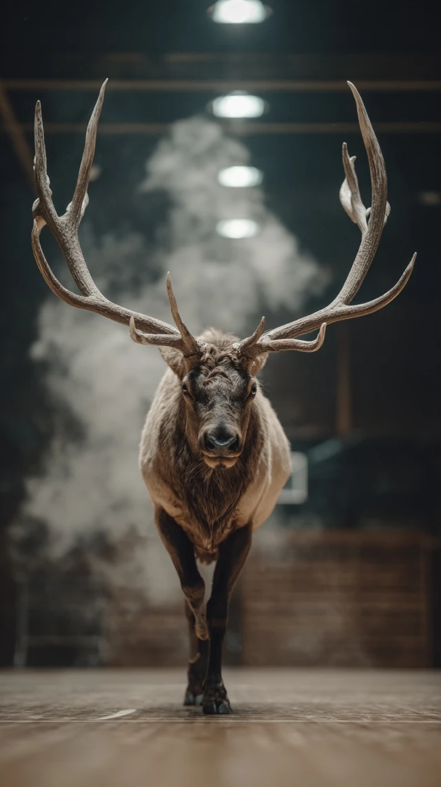 Elk Charging Head On High Energy Shot