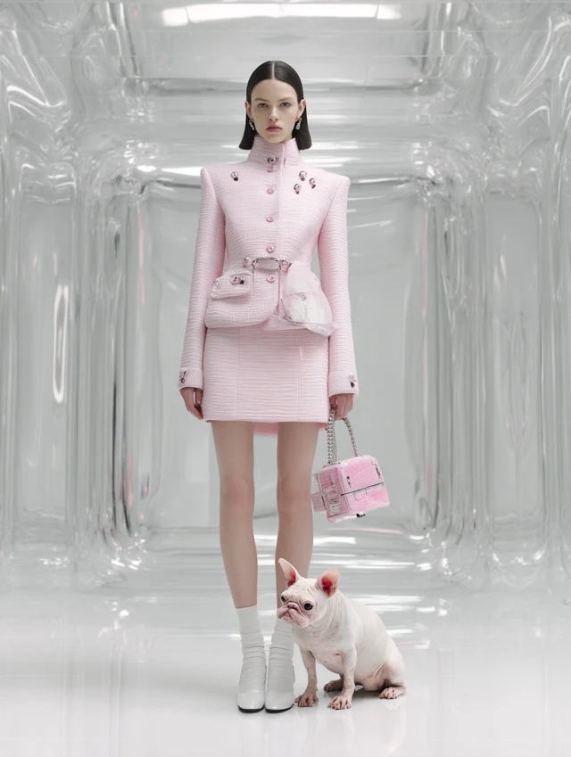 Balenciaga Campaign Model and Gizmo Absurdist Fashion