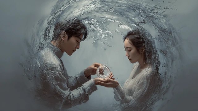 Couple with a Liquid Ring Korean Photography