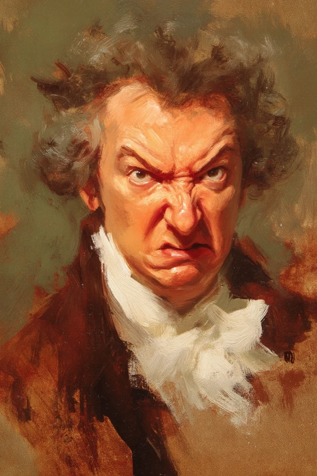 Old Master Oil Portrait: Dynamic Expression