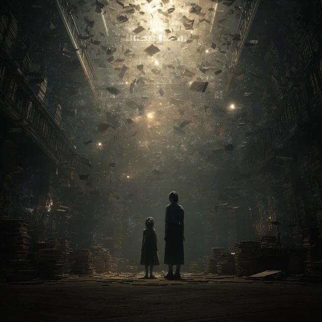 Library Scene Mother and Daughter Christopher Nolan