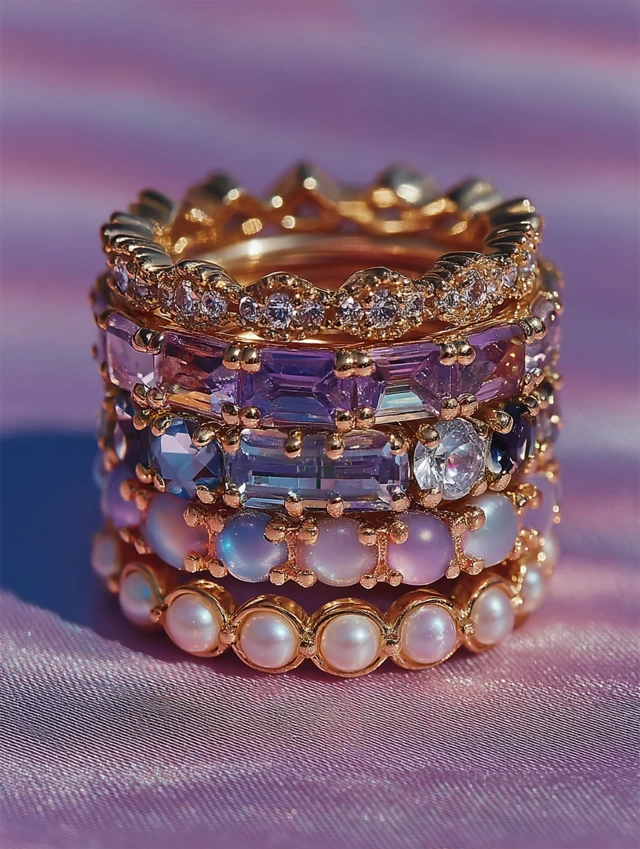 Luxury Rings Diamonds Pearls Gemstones Jewelry