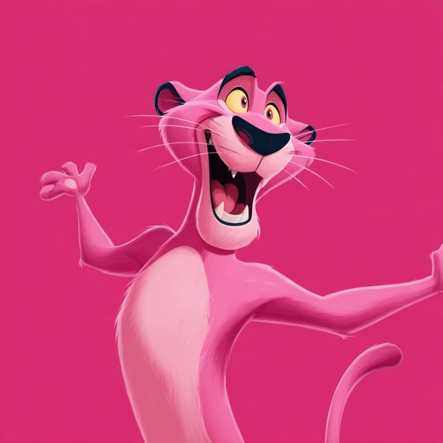 Pink Panther Cartoon Poster Art