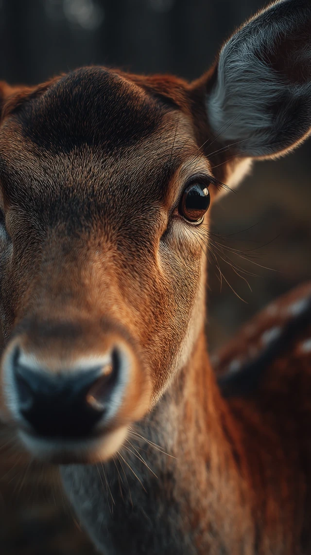 Deer Closeup Beautiful Cinematic Morning Shot
