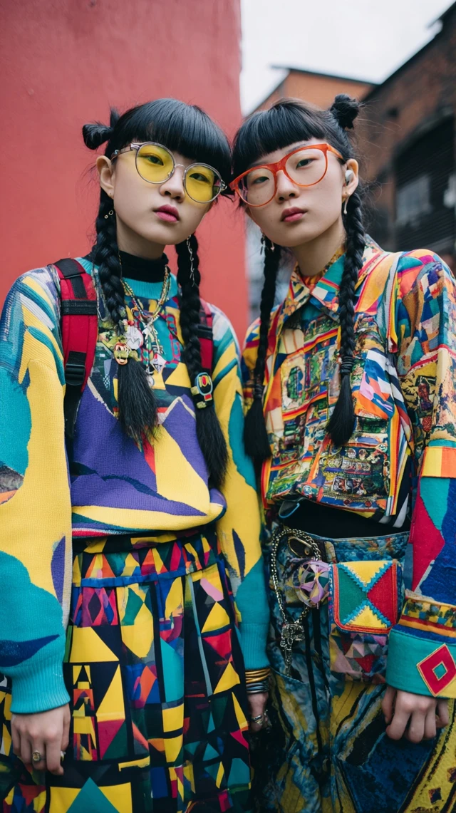 Colorful Triangle Fashion OOTD