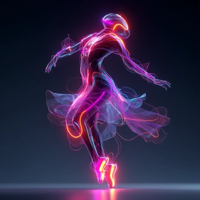 Futuristic Dancer Glow Hi Tech
