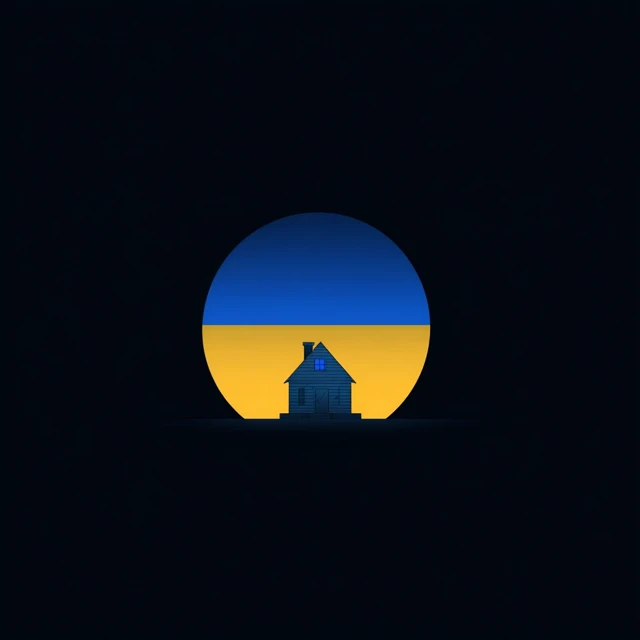 Ukrainian House Logo Design Minimalist Aesthetic