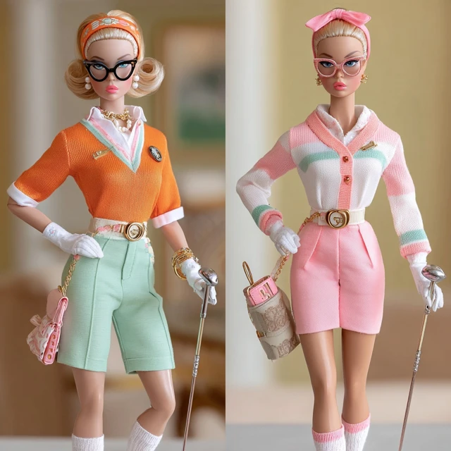 Vintage Barbie Golf Fashion Collection Gucci Inspired