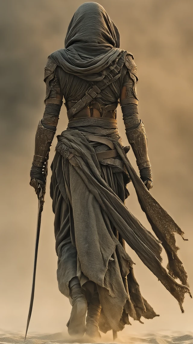 Mysterious Warrior in the Desert - Concept Art