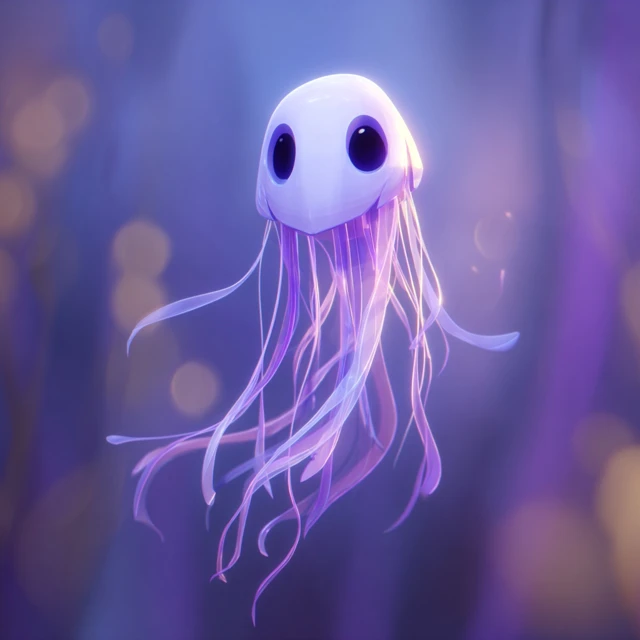 Floating Ghostly Mask with Pastel Ribbons