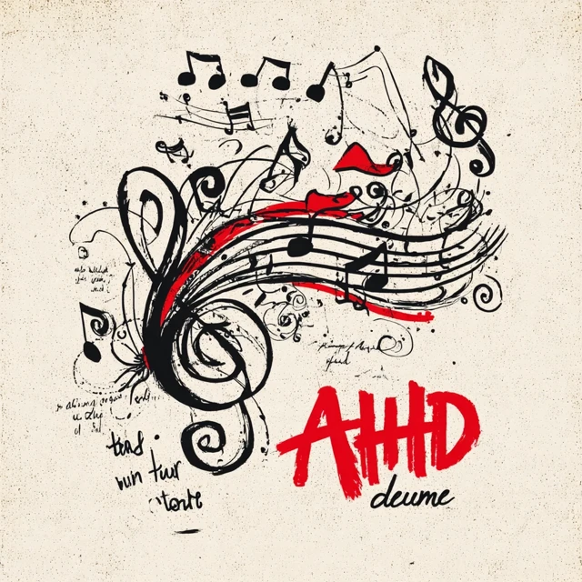 ADHD Art: Sound Waves, Music Notes and Artistic Chaos