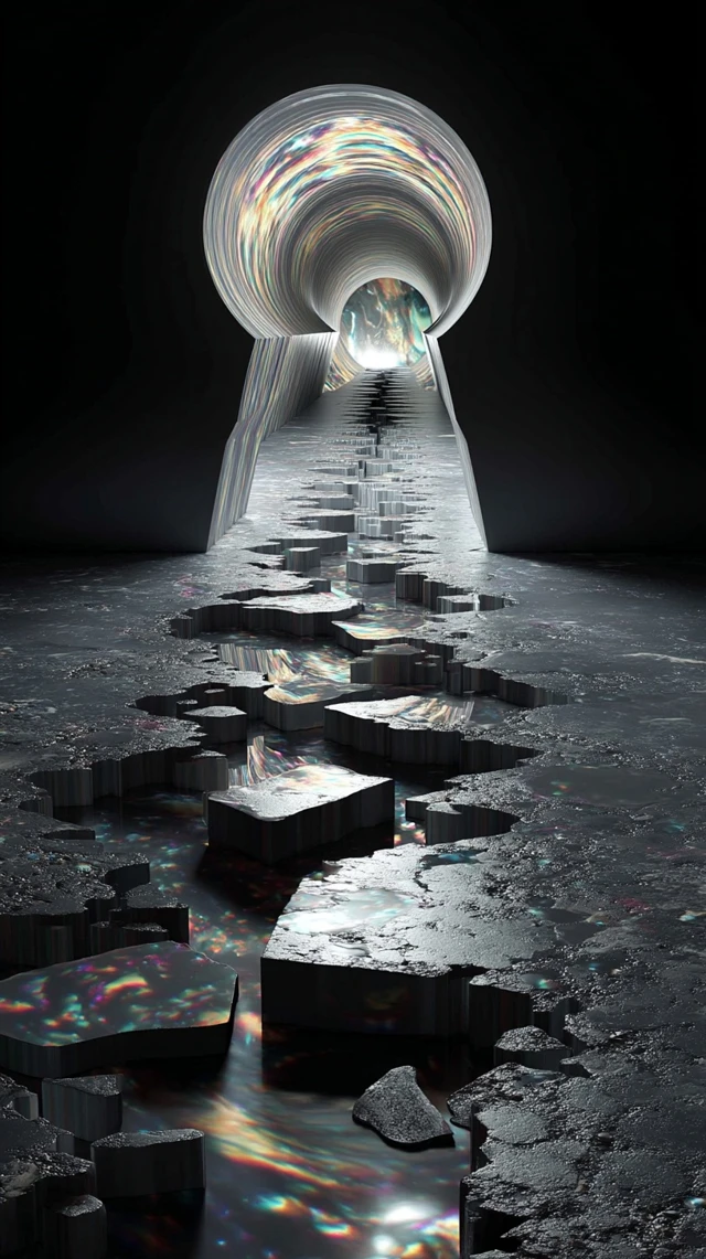 Cosmic Keyhole Journey Into The Void Abstract Art