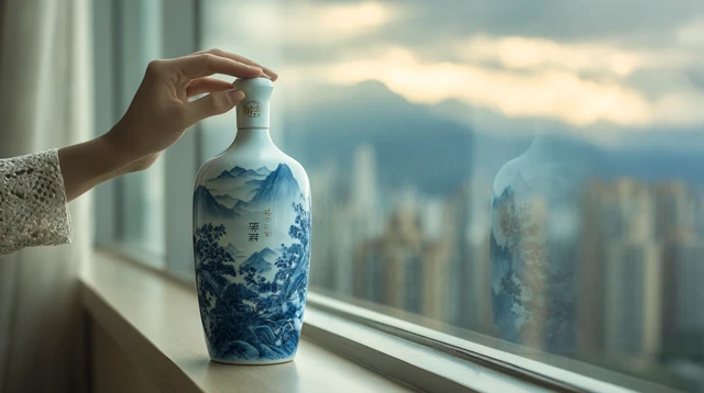 Qinghua Fenxing Liquor Bottle Modern City View