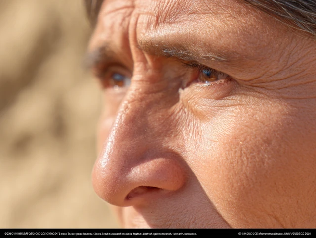 Grandmothers Face Strong Emotion Close Up
