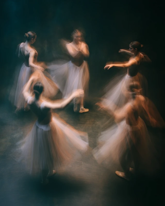 Ballet Dancers in Motion Inspired by Degas