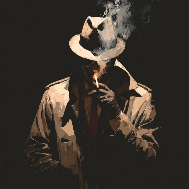 Neo-Noir Detective Art in the Style of Disco Elysium