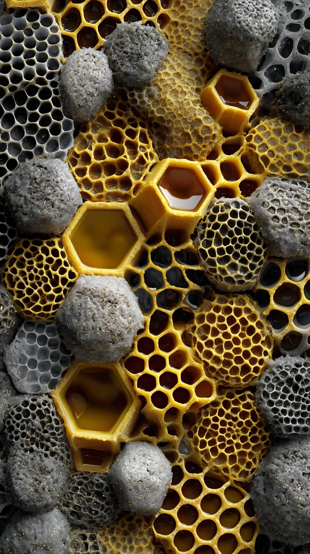 Detailed Macro Honeycomb Close Up