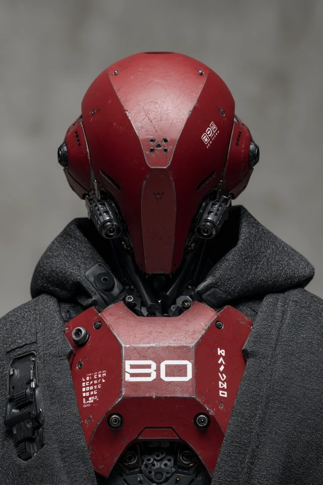 Red Droidwear Concept Futuristic Cyberpunk Design