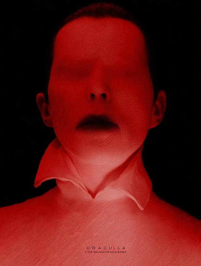 Dracula Minimalist Horror Poster 1980s