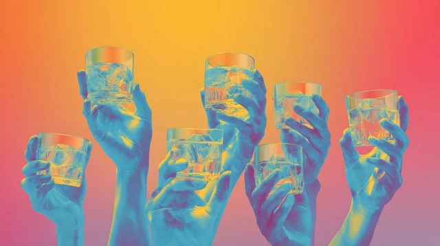 Cheers Vodka Glasses Poster Art