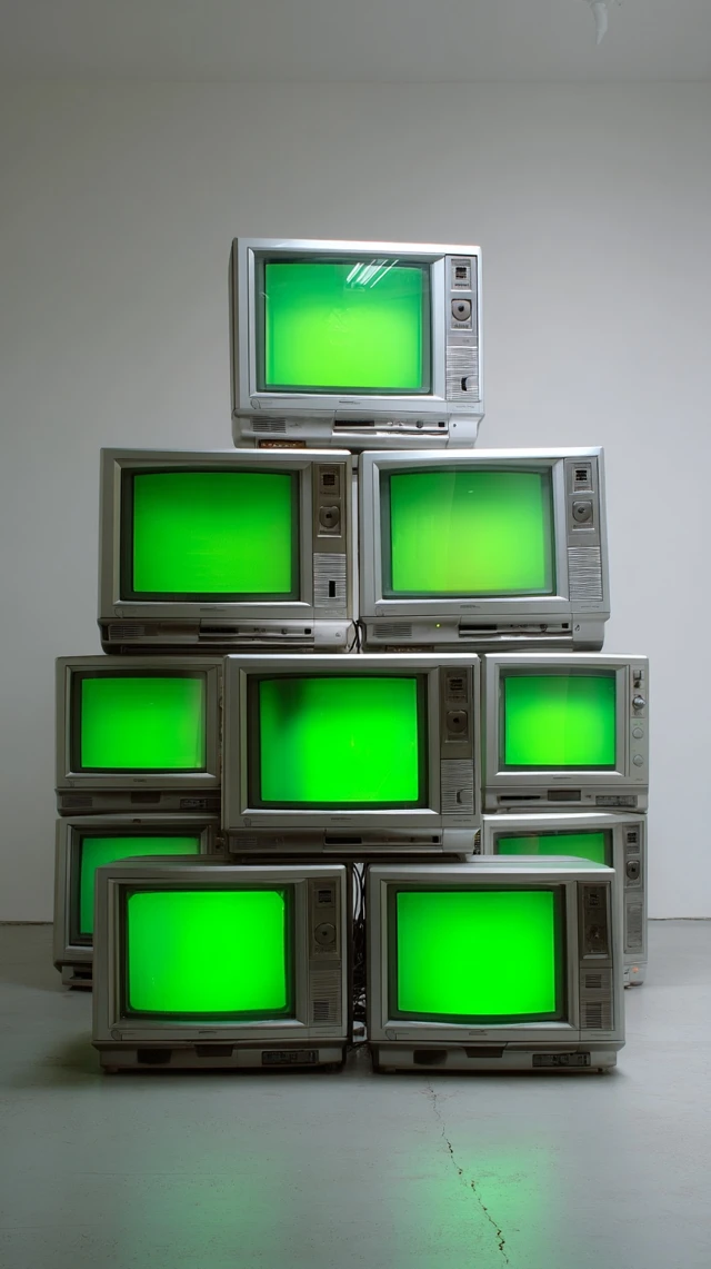 Retro CRT Television Installation Art
