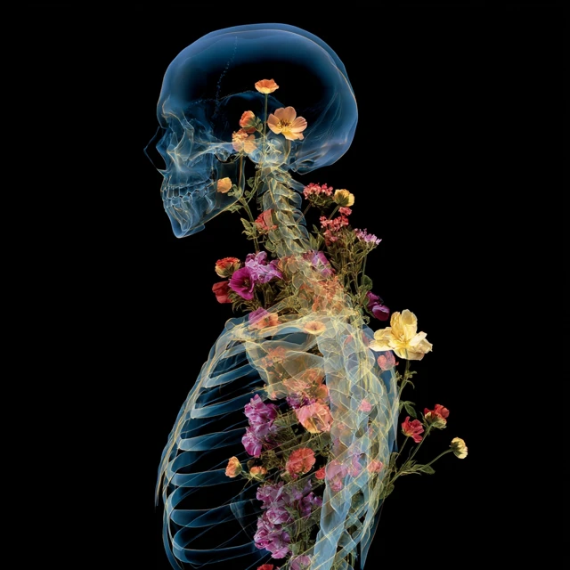 Floral Xray Art Anatomical Beauty Surreal
