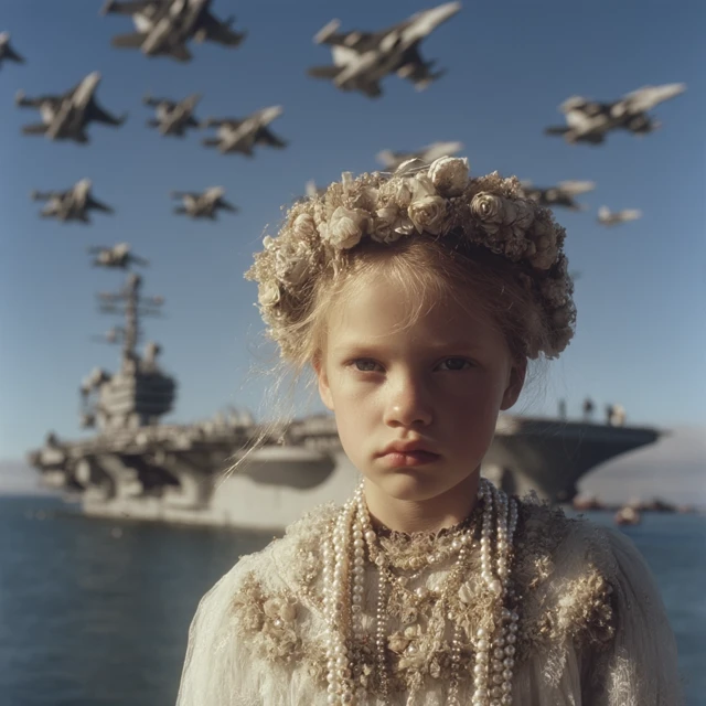 Angel Girl by Aircraft Carrier