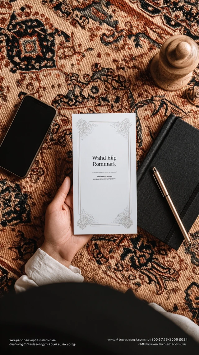 Eid Greeting Card Mockup Spiritual Peaceful