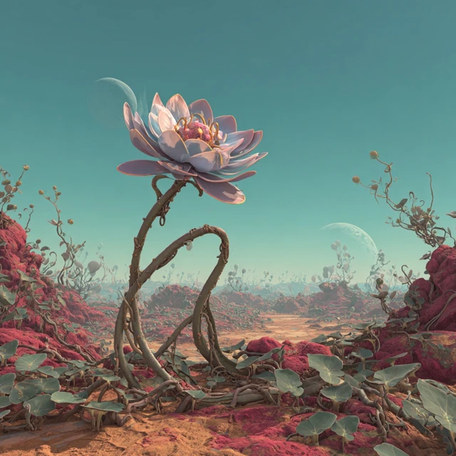 Alien Flower Species on Distant Planet
