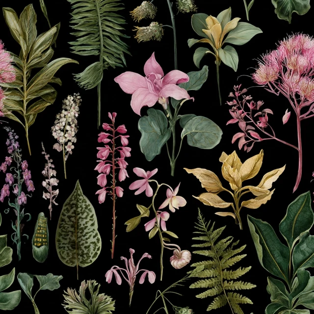 Luxury Watercolor Botanical Pattern Design