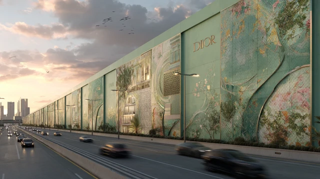 Luxury Advertising Wall in Saudi Arabia Dior Design